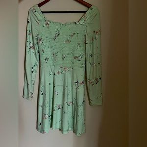 Smocked Green Jersey H&M dress.